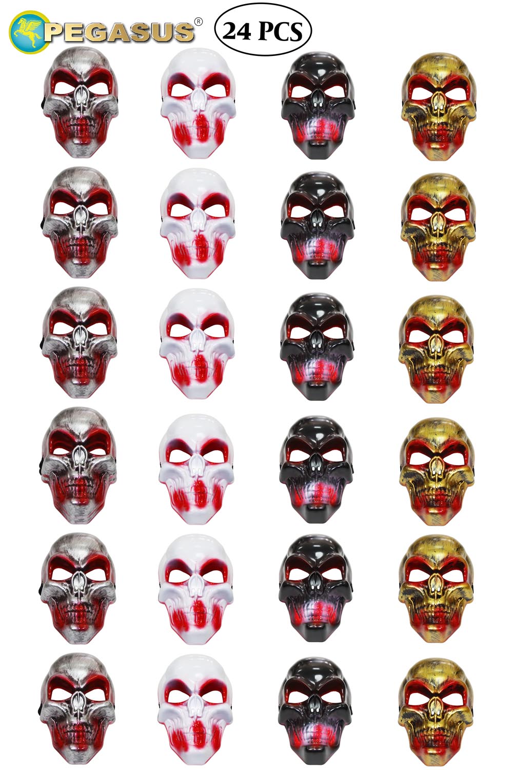 MASCHERA SCHELETRO CF 24 PZ ASSORTITI